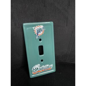 NFL Miami Dolphins Ceramic Light Switch Plate Cover Xpress Encore Group